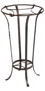 Wrought Iron Plant Stand with Galvanized Steel Planter Container